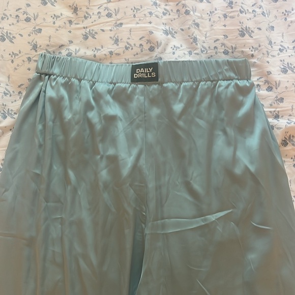 Daily Drills Light Blue Wide Leg Pants - Picture 3 of 5